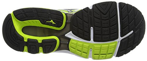 Image of Mizuno Men R613B53 Wave Inspire 12 Yellow/Silver/Black Running Shoes-6 UK/India (39 EU) (J1GC164407)