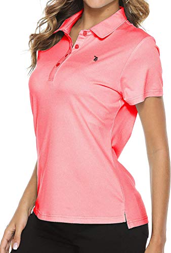 Womens Golf Polo Shirts Short Sleeve Ladies Golf Apparel Moisture Wicking Womans Tennis Golf Tops