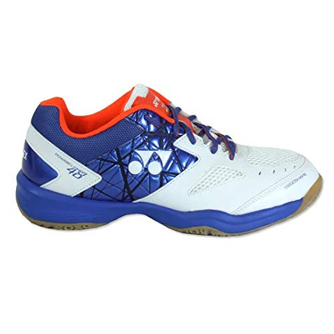 Image of YONEX White/Blue SHB 48EX Non Marking Power Cushion Badminton Shoes, 8 UK - 2019 Limited Edition