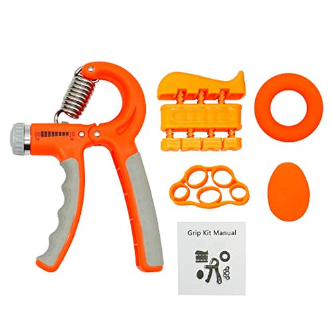 Image of SOLARA Hand Gripper Set of 5, Finger exercise equipment Hand Grip for Gym, Hand Grip strengthener & Hand Exercise equipment | Mobile app with 5 eBooks and 50 plus Videos