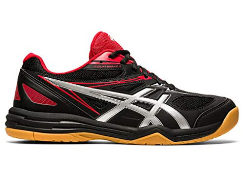 Image of ASICS Unisex-Adult Break 2 Black/Classic Red Indoor Court Shoes-6 UK (40 EU) (7 US) (1073A013)