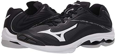 Image of Mizuno Women's Wave Lightning Z6 Volleyball Shoe, Blacksilver, 8 B US