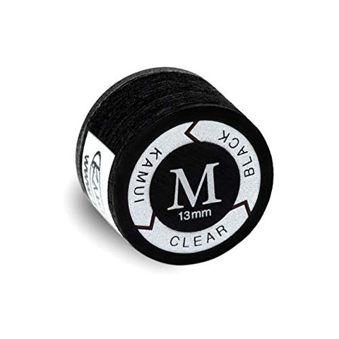 Image of KAMUI Clear Black Laminated Pool Billiard CUE TIP - 1 pc (Medium, 13 mm)