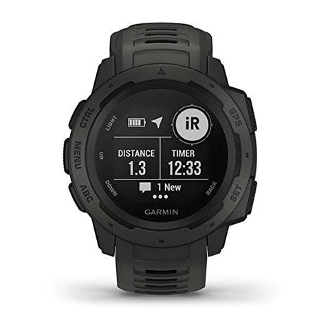 Image of Garmin Instinct, Rugged Outdoor Smart Watch with GPS, Wireless Bluetooth - Black