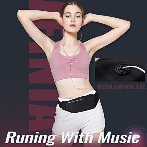 Image of GothicBride Running Belt Waterproof Pocket Belt Waist Pack Pouch with 1 Expandable Pockets for 6.5 inches Phone(iPhone XR XS MAX 8 Plus), Cards, Money, Sports,Travel, Spy, Hiking (Orange)