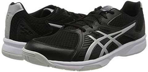 Image of ASICS Men's Upcourt 3 Black/Pure Silver Badminton Shoe-7 Kids UK (1071A019-005)