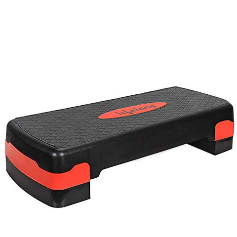 Image of Lifelong Polypropylene Adjustable Home Gym Exercise Fitness Stepper for Exercise Aerobics Stepper with 3 Height Adjustments| Max Weight 200kg (Black & Red)