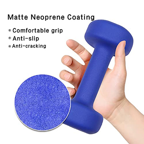 Image of PROIRON Neoprene Dumbbell Home Exercise for Ladies Kids Arm Hand Weights Pilates Dumbbells in 4kg Pair