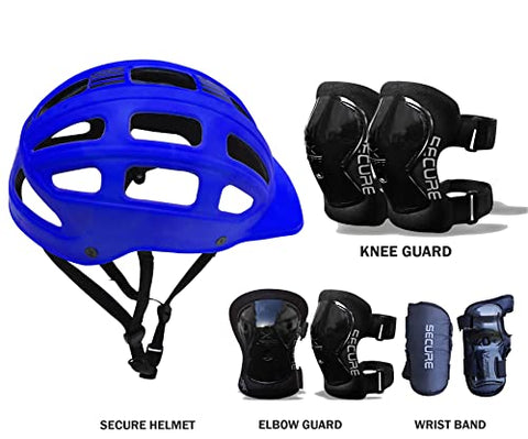 Image of Jaspo SX 4 Protective Set (Suitable for Age Group Upto 14 Years Old) PVC, Blue