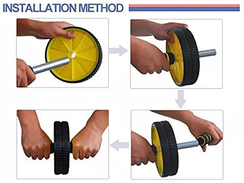 Image of OJS Abs Roller For Abs Exercise Equipment With Knee Mat For Men & Women Abs Wheel For Home Gym, Workouts And Exercise - Belly Fat Burner For Women And Men