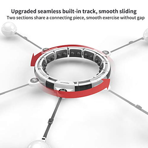 Image of PROIRON Smart Hula Hoops Fitness for Adults, Weighted Exercise Hula Hoop with Counter and Ball, Great for Men, Women, Beginner, Never Falling, Adjustable Size and Weight