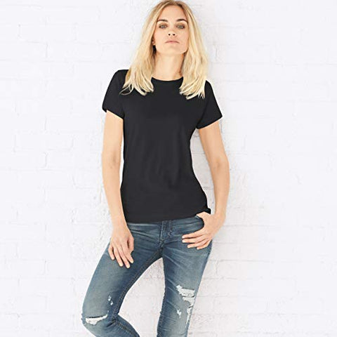 Image of LAT Ladies' 100% Cotton Jersey Crew Neck Short Sleeve Tee (Black, XX-Large)