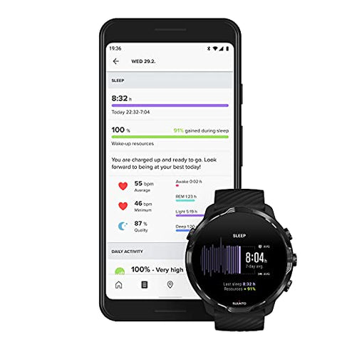 Image of SUUNTO 7 Black, GPS Versatile Sports Watch with Google Wear OS, 24x7 Activity and Sleep Tracking