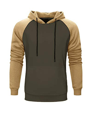 Image of Mens Sweatsuits 2 Piece Tracksuit Sport Wear Outfits Set Athletic Jogging Suit, Hoodie Sweatshirt +Jogger Sweatpants Green