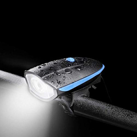 Image of RYLAN USB Rechargeable Bike Horn and Light 140 DB with Light 3 Modes Super Bright 250 Lumens (Black)