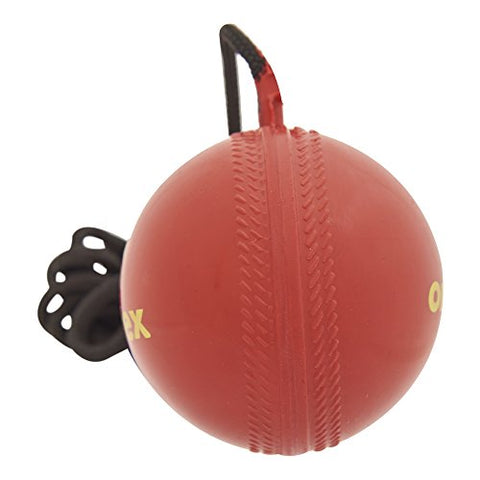Image of Omtex Cricket Ball Hanging and Knocking Ball with Cord for Batting Practice Size:5.5 Diameter 2.5 Cms