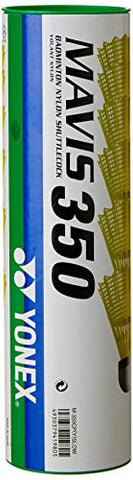 Image of Yonex VOLTRIC 0.5DG Badminton Racquet (Black/Lime, Graphite, 35 lbs. Tension) & Mavis 350 Green Cap Nylon Shuttlecock (Yellow)