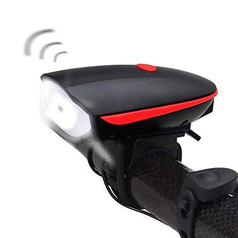 Image of ASkyl Waterproof Rechargeable Bike Bicycle 3 Mode Light with Loud Horn (Multicolor)