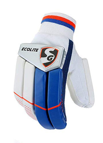Image of SG Campus Batting Leg Guards, Adult (Assorted)&SG ecolite Adult Cricket Batting Gloves (Colour May Vary)
