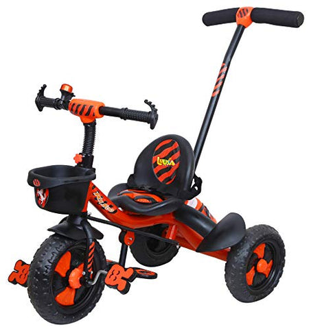 Image of Luusa RX-500 Plug N Play Kids / Baby Tricycle with Parental Control , Cushion seat and seat Belt for 12 Months to 48 Months Boys / Girls / . Carrying Capacity Upto 30kgs ( Red )