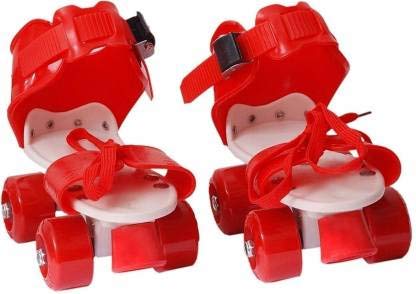 Image of WON Roller Skates for Kids Age 5-10 Years Adjustable 4 Wheel Skating Shoes Very Smooth (Blue )