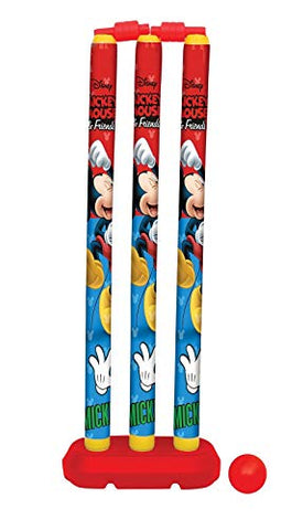 Image of Bless Amazing Kids Cricket Kit Set with Bat Balls Wickets Bells - Indoor, Beach, Outdoor, Garden Play Set for 2-6 Yrs Kids (Plastic, Yellow)