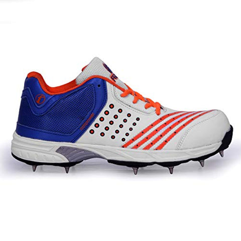 Image of Feroc Men's Synthetic Adf Cricket Spikes Shoes (Orange, 9.5)