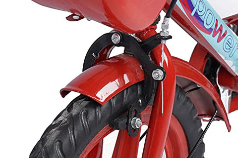 Image of Norman Jr TTT Double Seat Designed in Scandinavia EU Kids Bike Bicycle for Toddlers and Kids 14 Inch Fully Adjustable with Back Seat & Support for Boys and Girls Cycle for 2 to 5 Years - Gem Red