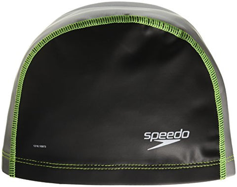 Image of Speedo Stretch Fit Swim Cap (Black/Silver, Large/X-Large)