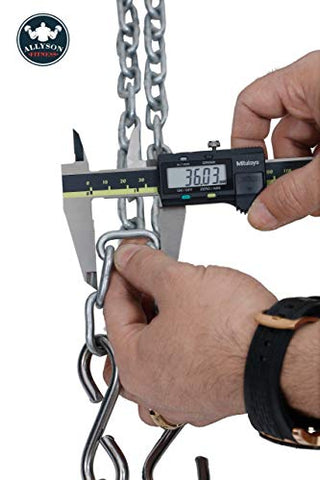 Image of ALLYSON FITNESS Steel Pull Up/Chin up Bar, Heavy Duty Rod with Thick Chain Hanging Rod Pull Up Bar (5 FEET Thick Chain)