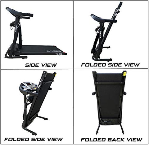 Image of Kobo Home Series 1 HP - 2 HP Peak Motorised Multi-Function Treadmill for Home with Massager, Max Speed 14Km/Hr, Max User Weight 100 Kg (Free Installation Assistance)