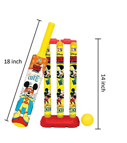 Image of MANAKI ENTERPRISE Cricket Kit Set for Kids 3 Stumps with 1 Bat and 1 Ball for Playing Perfect Cricket Combo Set ( 18 inch.Cricket Set)
