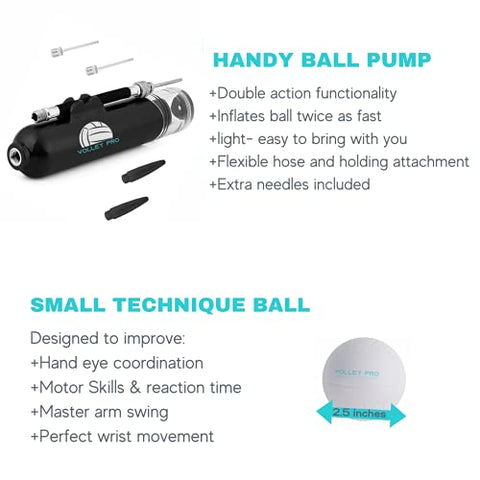 Image of Volley Pro Premium Volleyball Rebounder & Serving Trainer.Solo Volleyball Spike Trainer for Indoor or Outdoor Spiking & Serve Practice.Volleyball Training Equipment Aid.Beginner Volleyball Server Kit