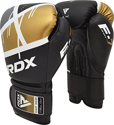 Image of RDX Boxing Gloves EGO, Sparring Muay Thai Kickboxing Pro Heavy Training, Maya Hide Leather, Ventilated Palm, Long Wrist Support, Punching Bag Pads Workout, MMA Gym Fitness, Men Women 8 10 12 14 16oz