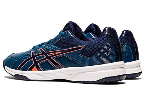 Image of ASICS Men's Court Slide Mako Blue/Peacoat Leather Tennis Shoes-9 UK (44 EU) (10 US) (1041A037)