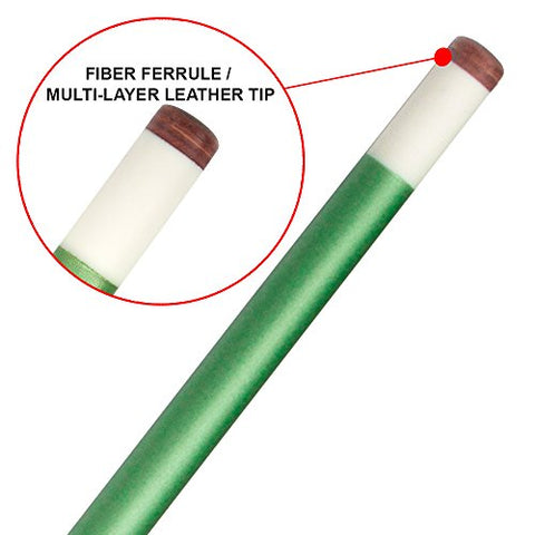 Image of GSE Games & Sports Expert 58" 2-Piece Fiberglass Graphite Composite Billiard Pool Cue Stick(4 Colors, 18-21oz) (Green - 20oz)
