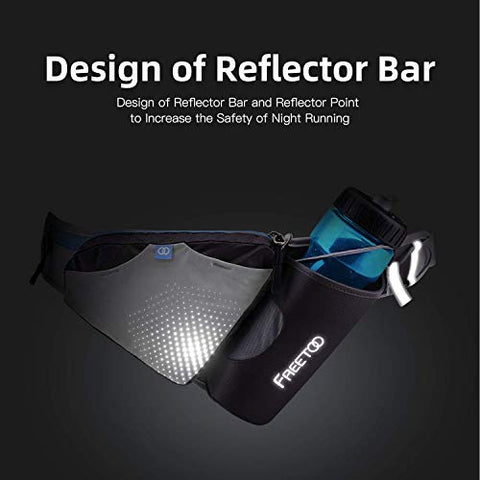 Image of FREETOO Lightweight Running Water Bottle Belt No Bounce Running Water Waist Pack Hydration Belt with Bottle Holder for Runners, Marathon, Fitness Training, Hiking and Jogging