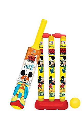Image of MANAKI ENTERPRISE Cricket Kit Set for Kids 3 Stumps with 1 Bat and 1 Ball for Playing Perfect Cricket Combo Set ( 18 inch.Cricket Set)