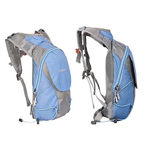 Image of KUYOU Hydration Pack for Kids Water Backpack with Hydration Bladder (Blue)