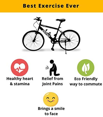 Image of omo G7 26T - 7 Speed Gear Dual Disc Brakes 18.00 Steel Mountain Unisex Bike (Green)