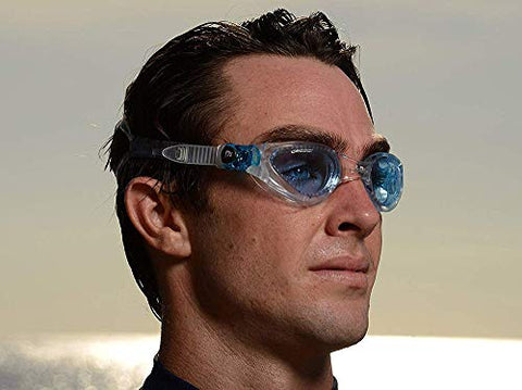 Image of Cressi Right Adult Swim Goggles for Men with Protective Case (Clear, Large)