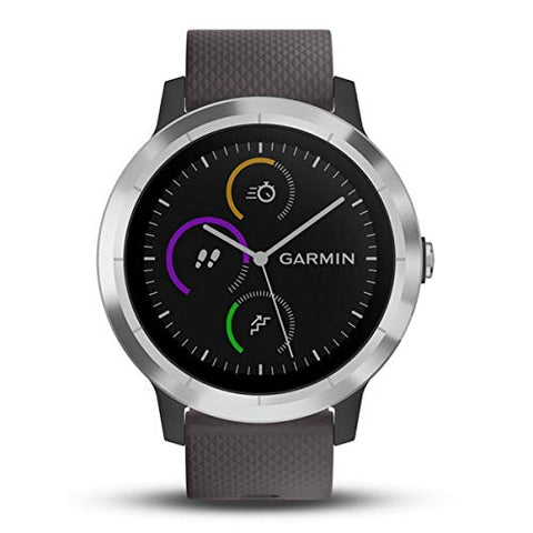 Image of Garmin Stainless Steel Vivoactive 3 Smartwatch with Band (Black)