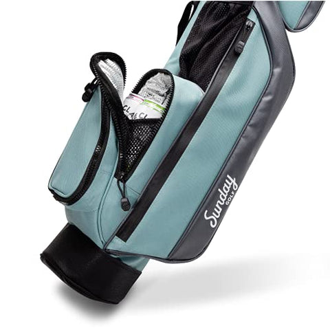 Image of Sunday Golf Loma Bag - Lightweight Golf Bag with Strap and Stand – Easy to Carry Pitch n Putt Golf Bag – Golf Stand Bag for The Driving Range, Par 3 and Executive Courses, 31 Inches Tall (Seafoam)