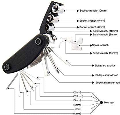 Wavva 15 in 1 Multi-Function Bicycle Tools Sets Cycling Cycle Repair Tool KIT