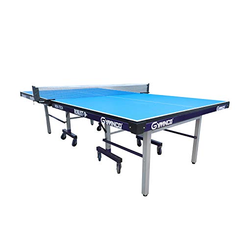 Gymnco Robust High Tech Table Tennis Table with 25 mm Top and 100 mm Stopper Wheel (Free TT Table Cover + 2 TT Racket & Balls)