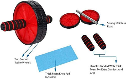 Image of FITNESS INDIA™ AB Roller & Tummy Twister (Combo of 2) Waist Trimmer Body Toner Home Gym Equipment Abdominal Exercise - Multicolour