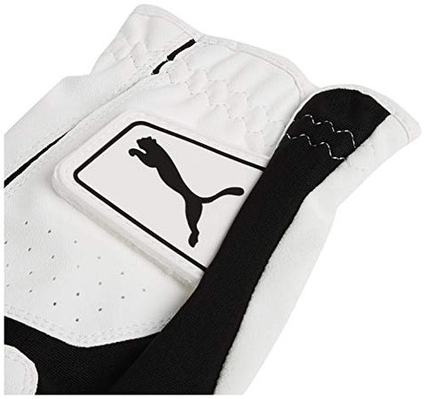 Image of Puma Golf Male 2018 Men's Flexlite Golf Glove 2018 Flex Lite Glove (Men's, Cadet Left Hand, Large, White/Black), Bright White-Puma Black, Large