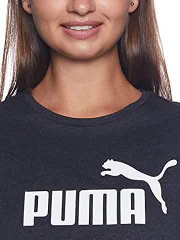 Image of Puma Women's Printed Regular Tee (58677407_Dark Gray Heather XS UK)