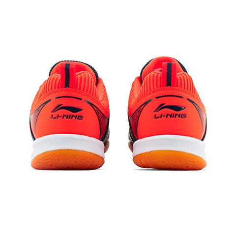 Image of Li-Ning ATTACK PRO II Synthetic Badminton (Non-Marking) Shoes, 2 UK (NAVY/ORANGE)