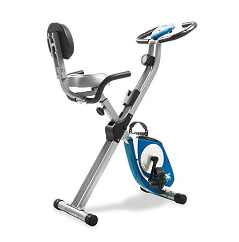 Image of AFTON FB350 Steel Folding Exercise Bike, Silver